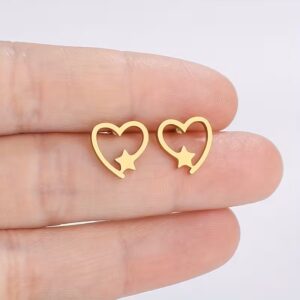 Star & Heart Ear Studs