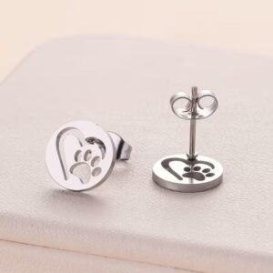 Heart Footprint Ear Studs