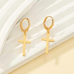 Minimalist Cross Earrings