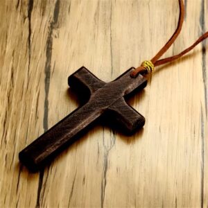 Wooden Cross Necklace