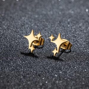 3 Star Ear Studs